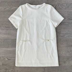 🌼RACHEL ZOE🌼 NWT Cream Tweed Mini Shift Dress, Size XL